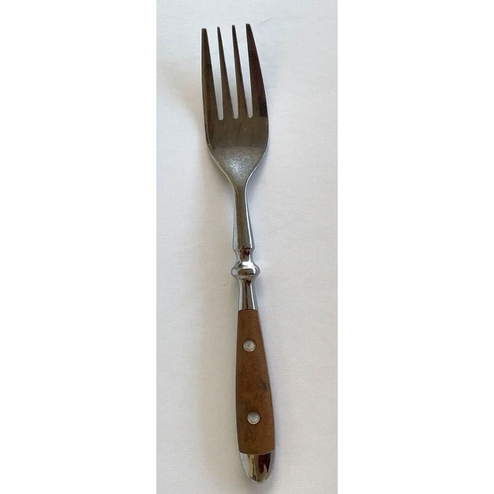Williams Sonoma CAFE BOIS Stainless Flatware Light Brown Rivet~ CHOOSE UTENSIL